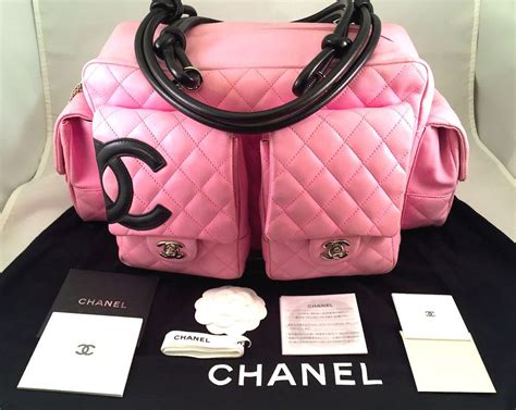 pink chanel reporter bag|Chanel cambon bag.